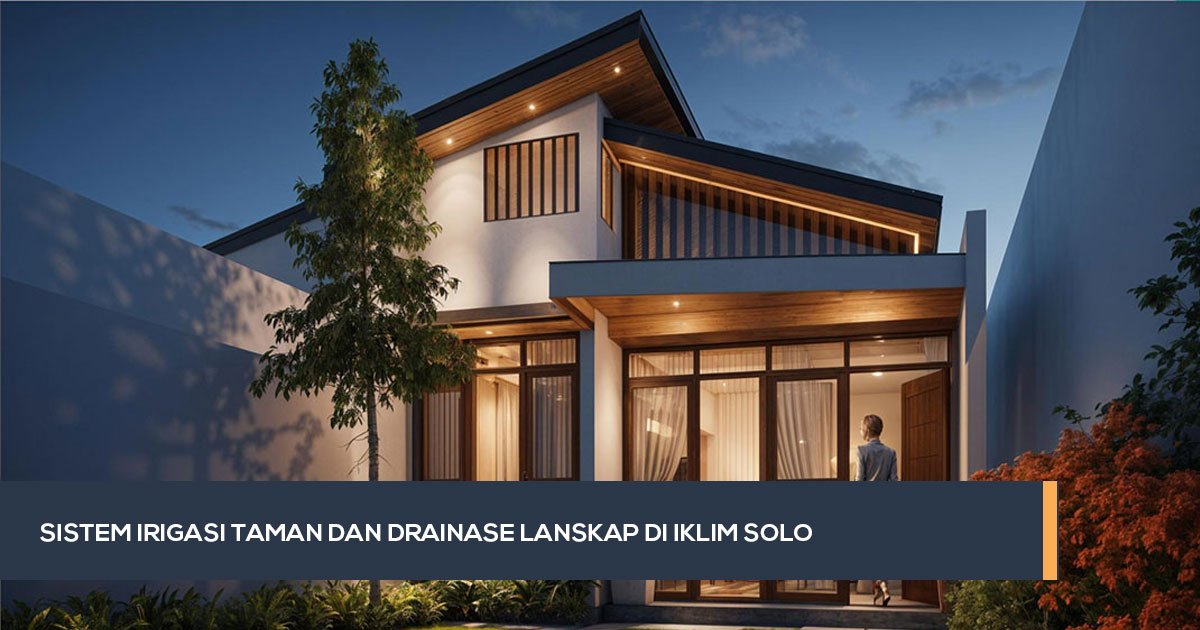 Sistem irigasi taman dan drainase lanskap di iklim Solo